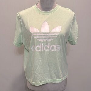 Adidas tee boxy cropped tshirt NWT S